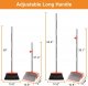 Broom and Dustpan Combo Set, 50.8" Long Handled Dustpan and Broom with Teeth Cleaning