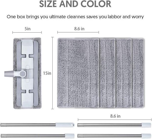 Microfiber Hardwood Floor Mop , 360 Rotation Dust Flat Mop