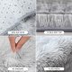 Fluffy plush rug 5x7 for living room bedroom home decoration, light gray