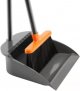 Long Handle Broom with Upright Standing Dustpan Combo for Office Home Kitchen Lobby Floor Cleaning