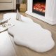 Super Soft Faux Rabbit Fur Rug, Bedroom Floor Sofa Living Room Area Rug, White 2 x 6 Feet