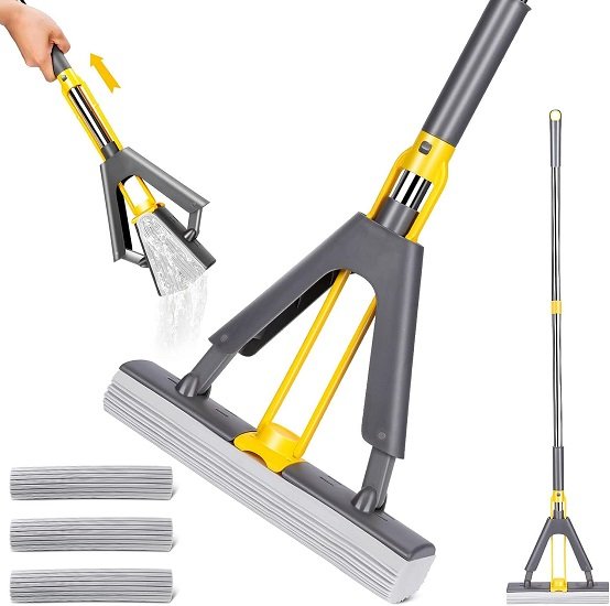 PVA sponge squeeze mop for floor cleaning