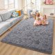 Super Soft Fluffy Living Room Bedroom Rug, 5' x 8', Gray