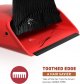 Broom and Dustpan Combo Set, Long Handled Dustpan and Brush Set - Red/Black